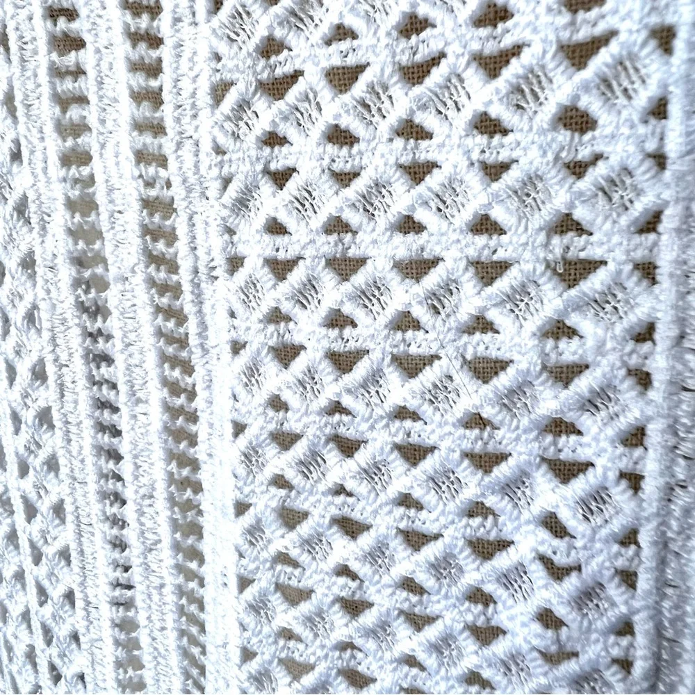 FABLETICS Sophie Crocheted Open Knit Long Sleeve Sweater—SZ. XS